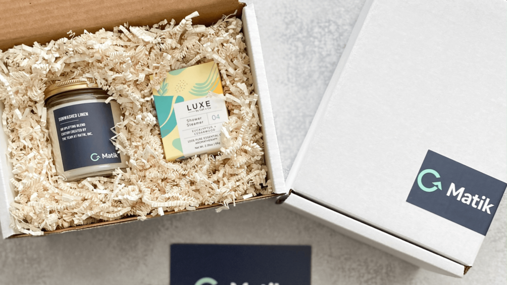 Evergreen program client onboarding gift boxes