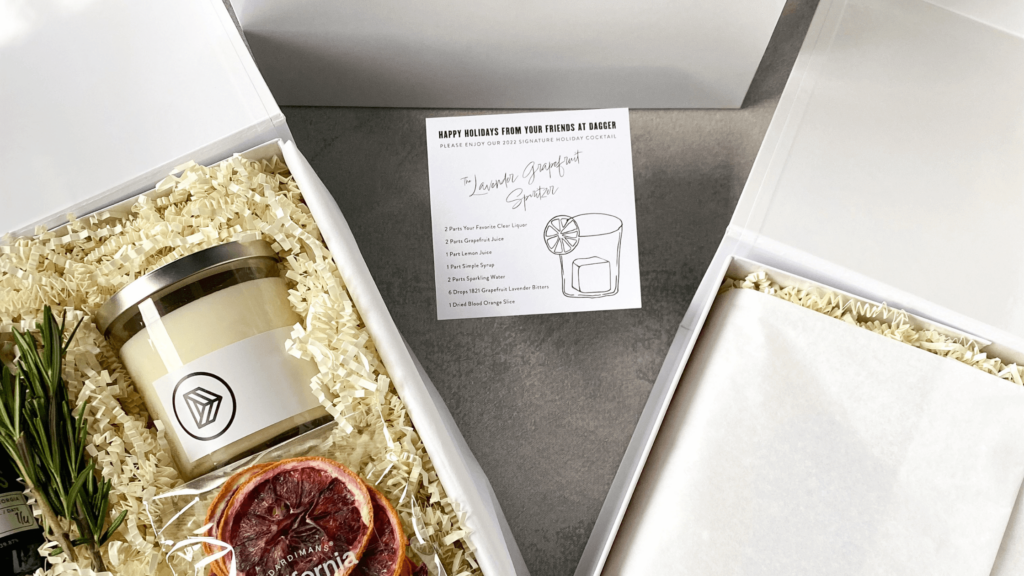 Cocktail-Themed Corporate Gift Boxes with Box+Wood Gift Company
